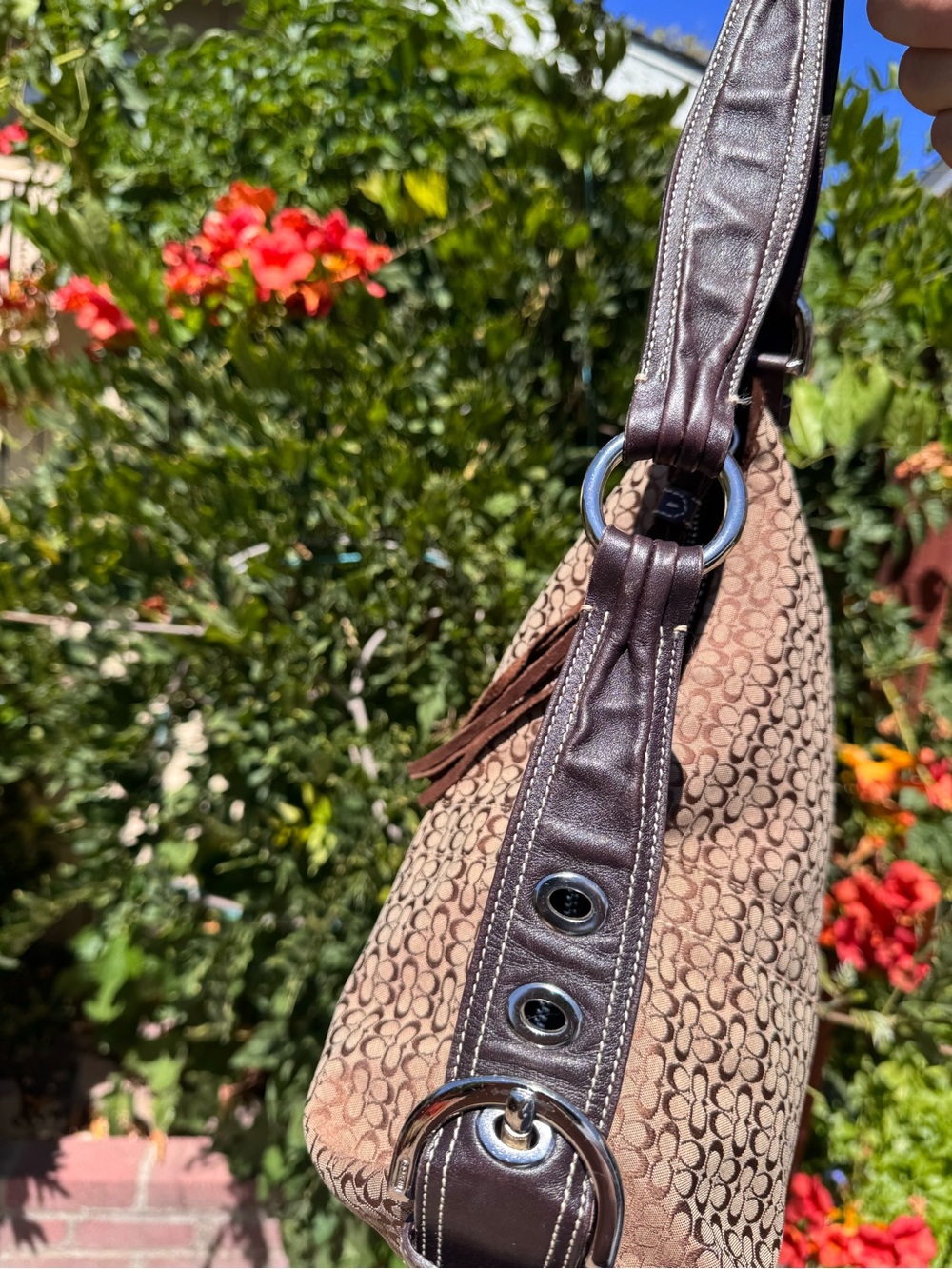 Vintage Coach Soho Signature Hobo Shoulder Bag - Picture 3 of 9